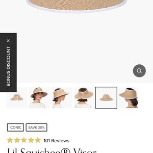 Eric Javits Tan and Cream Sun Visor